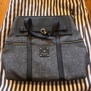 RARE authentic tweed/grey Henri Bendel jetsetter bag
